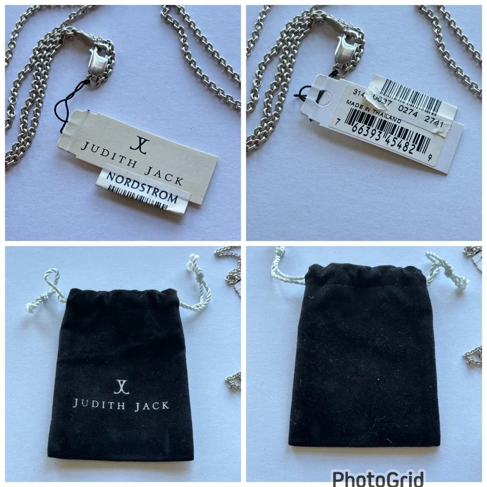 Judith Jack‎ Sterling Silver Necklace Puffy Heart Locket Marcasite Pendant New - Picture 12 of 12